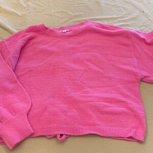 Le Lis Vibrant Pink Crew Neck Sweater